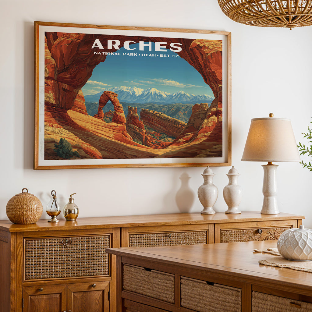 Arches National Park Horizontal Vintage Art