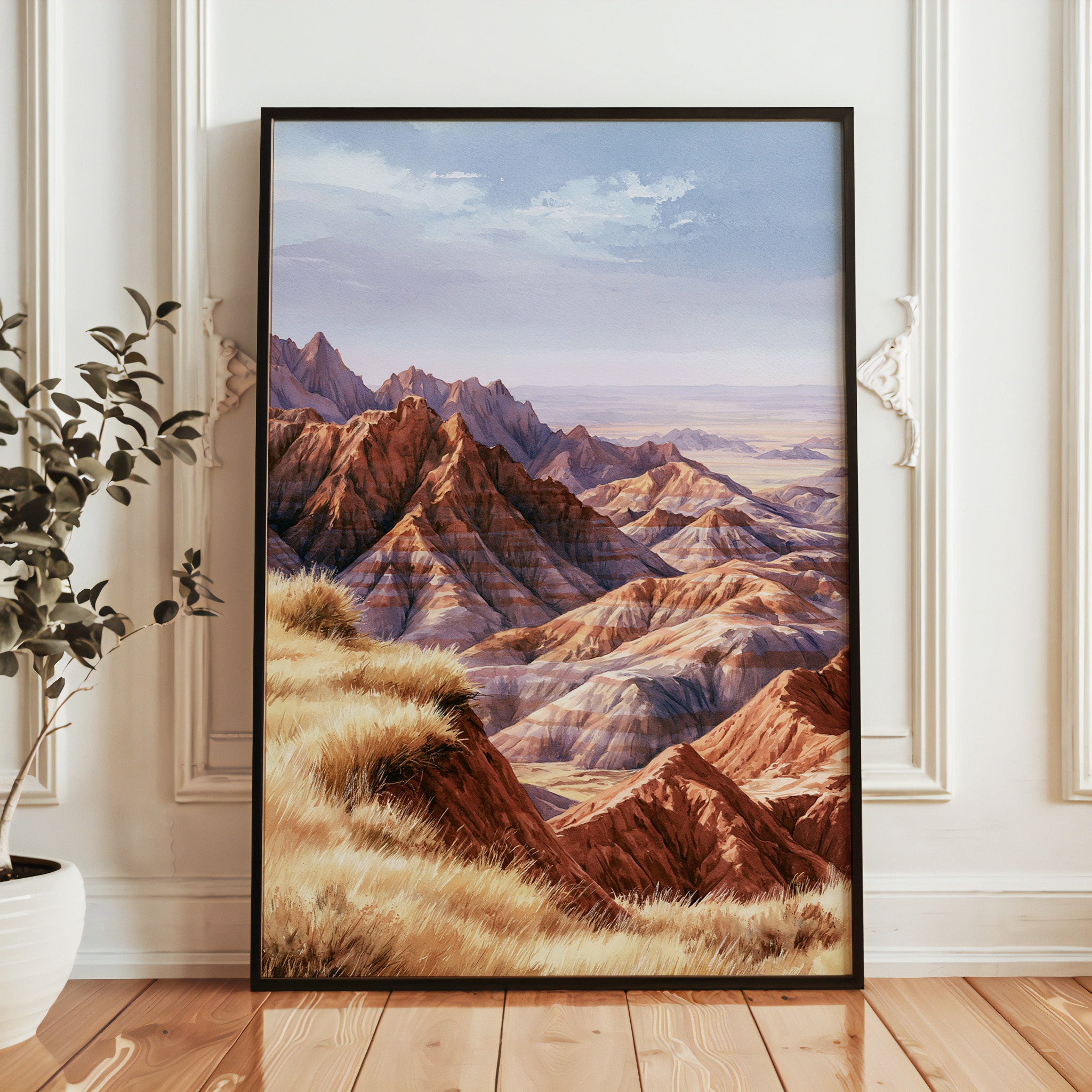 Badlands National Park Watercolor Art