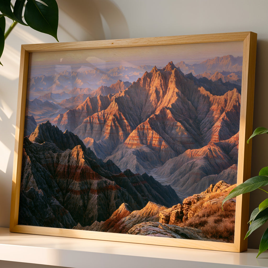 Badlands National Park Classical Oil Painting