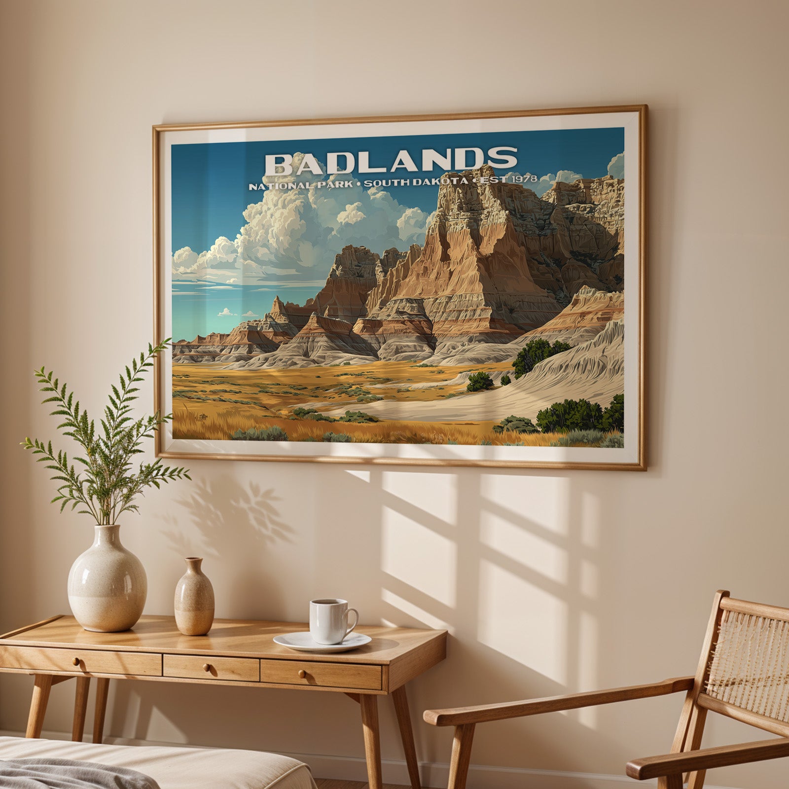 Badlands National Park Horizontal Vintage Art