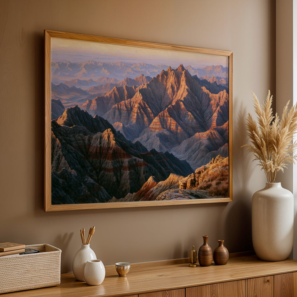 Badlands National Park Classical Oil Painting