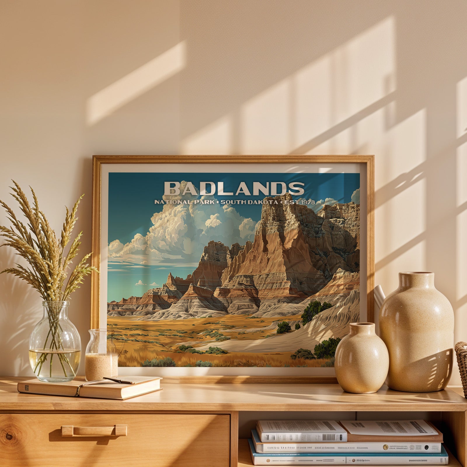 Badlands National Park Horizontal Vintage Art