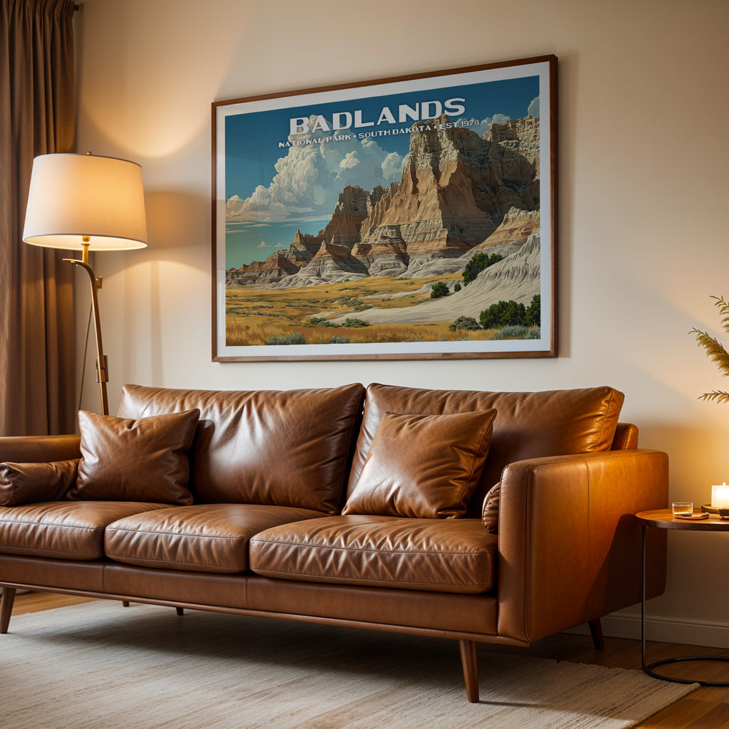 Badlands National Park Horizontal Vintage Art