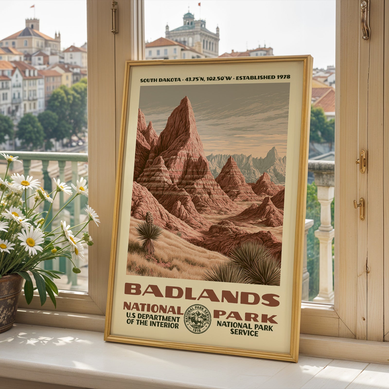 Badlands National Park Vintage WPA Art