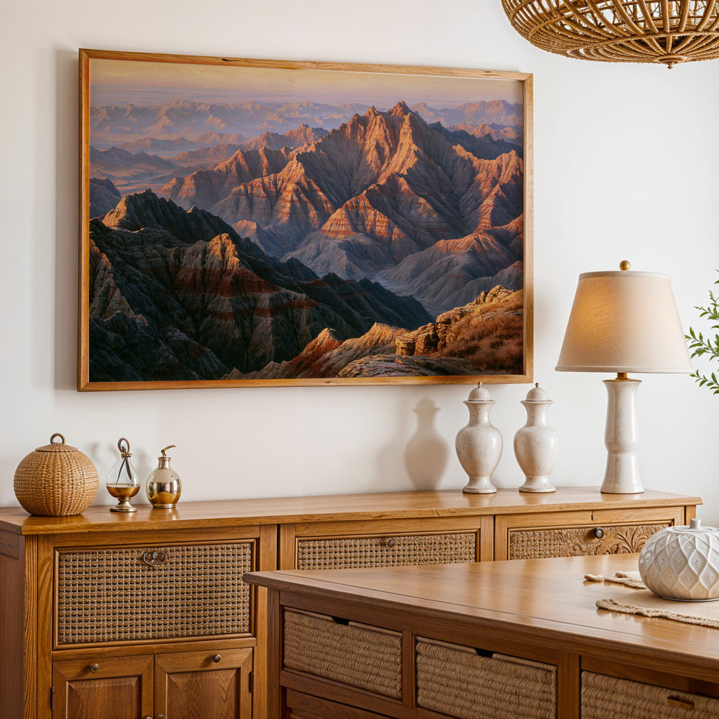 Badlands National Park Classical Oil Painting