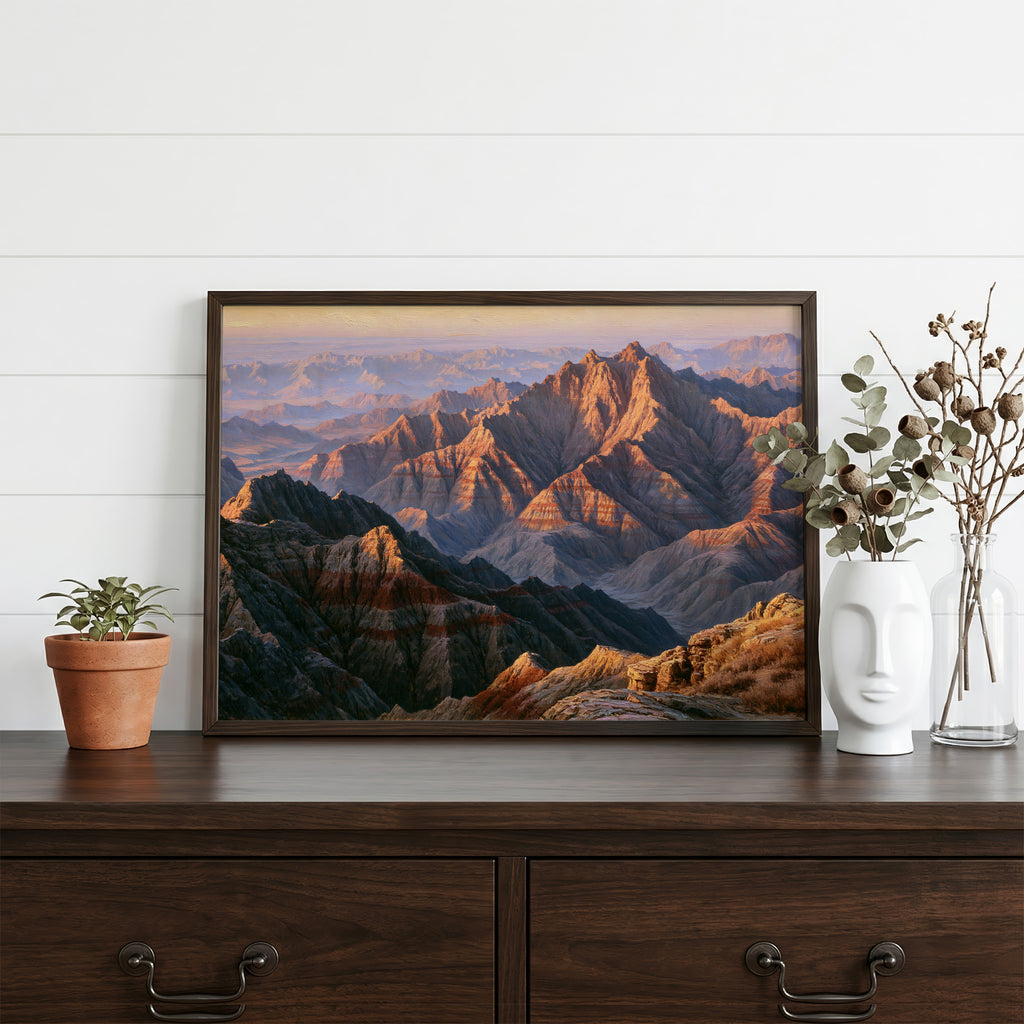 Badlands National Park Classical Oil Painting