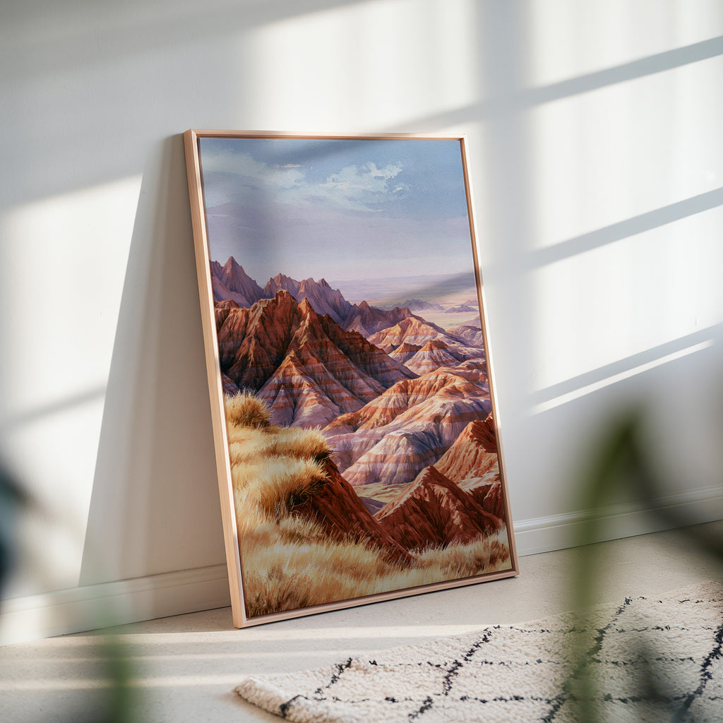 Badlands National Park Watercolor Art