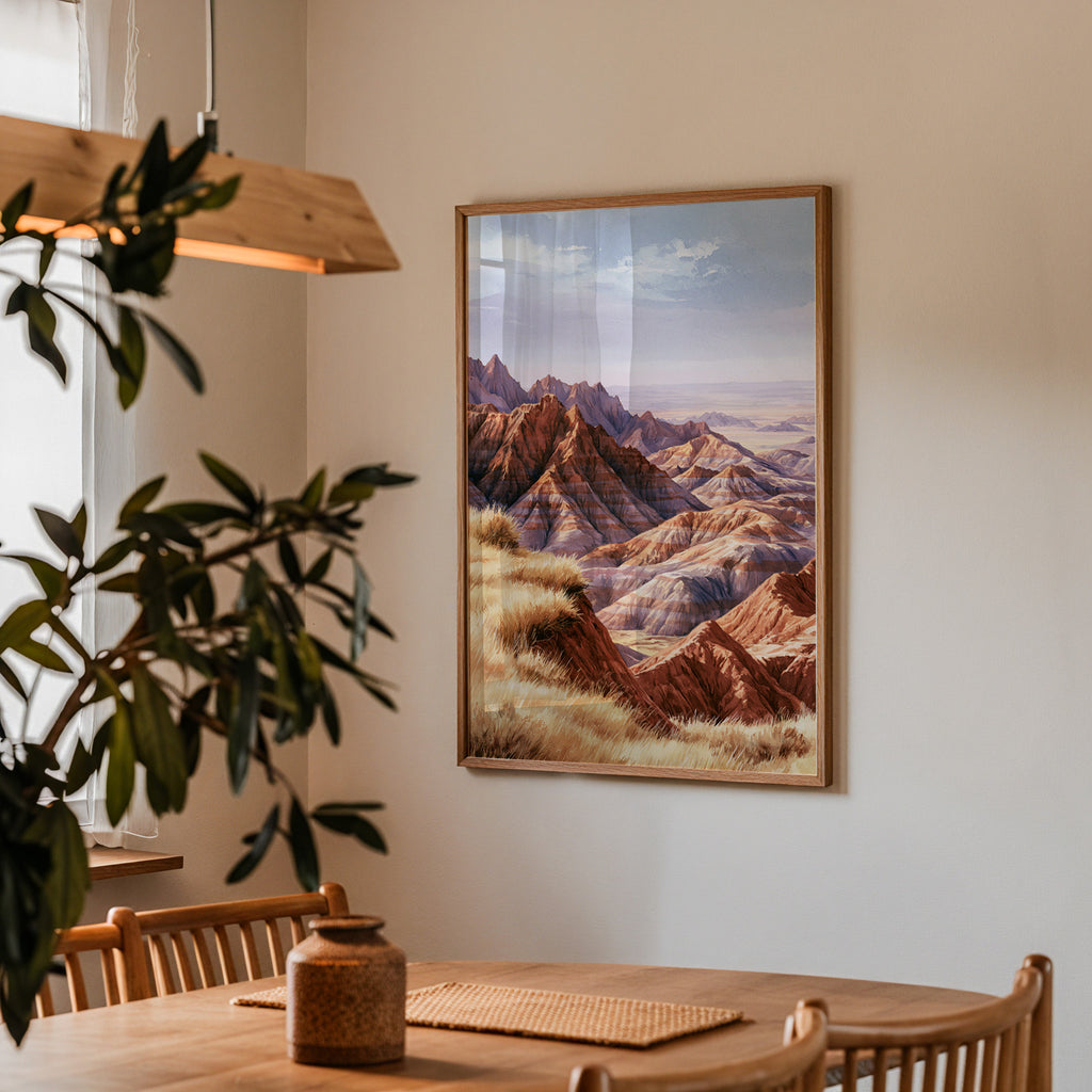 Badlands National Park Watercolor Art