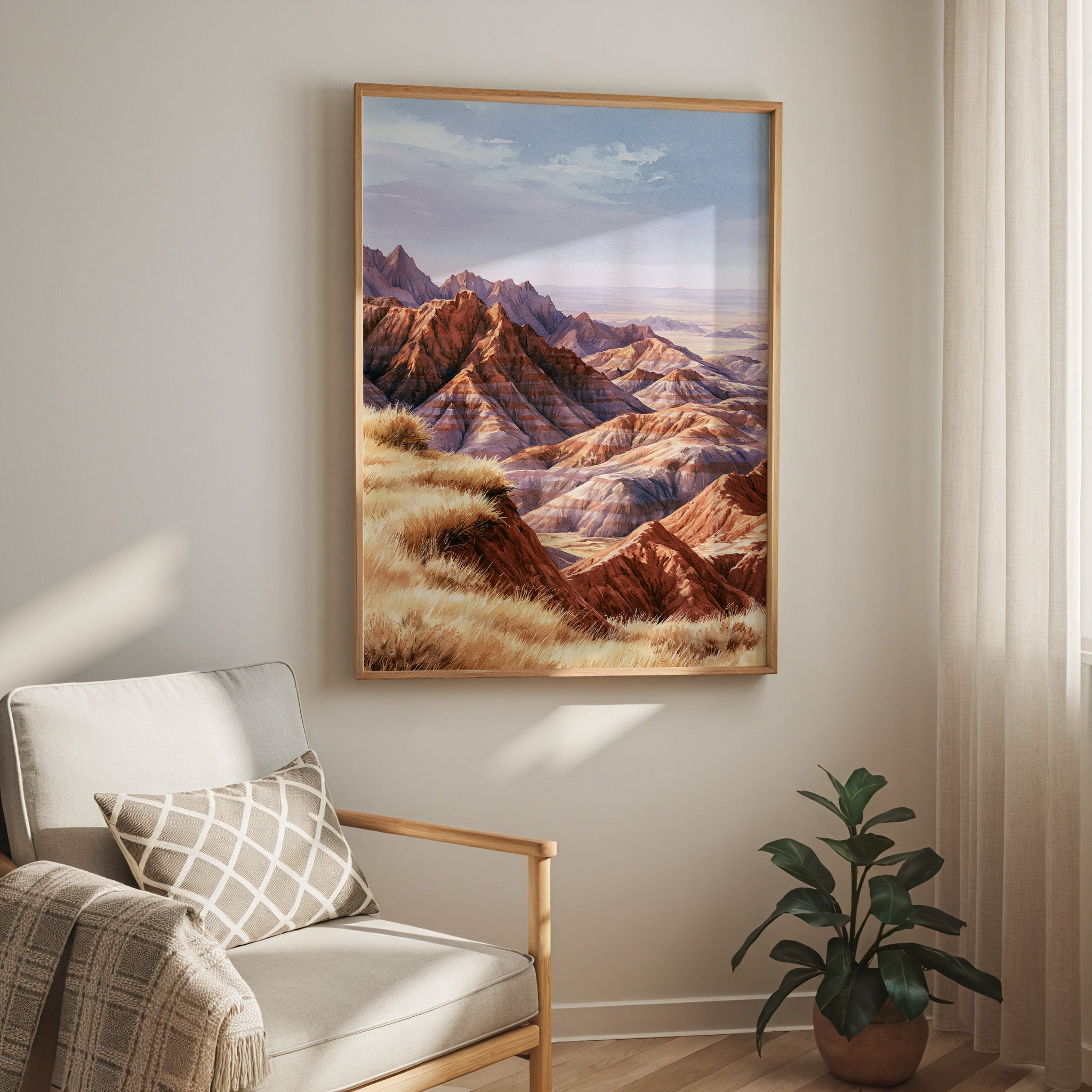 Badlands National Park Watercolor Art