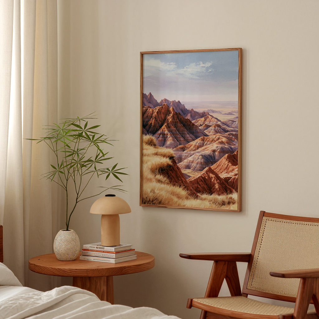 Badlands National Park Watercolor Art