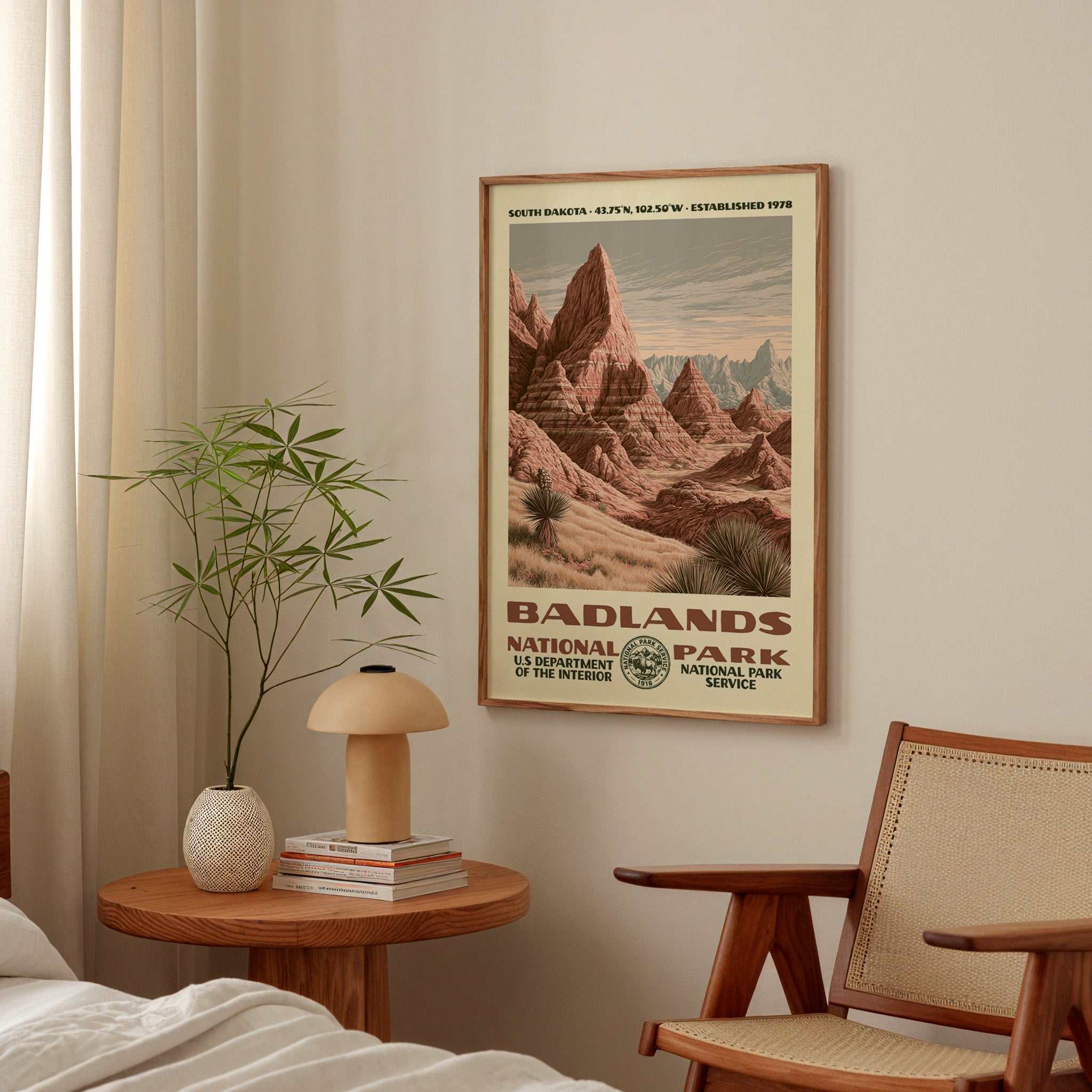 Badlands National Park Vintage WPA Art