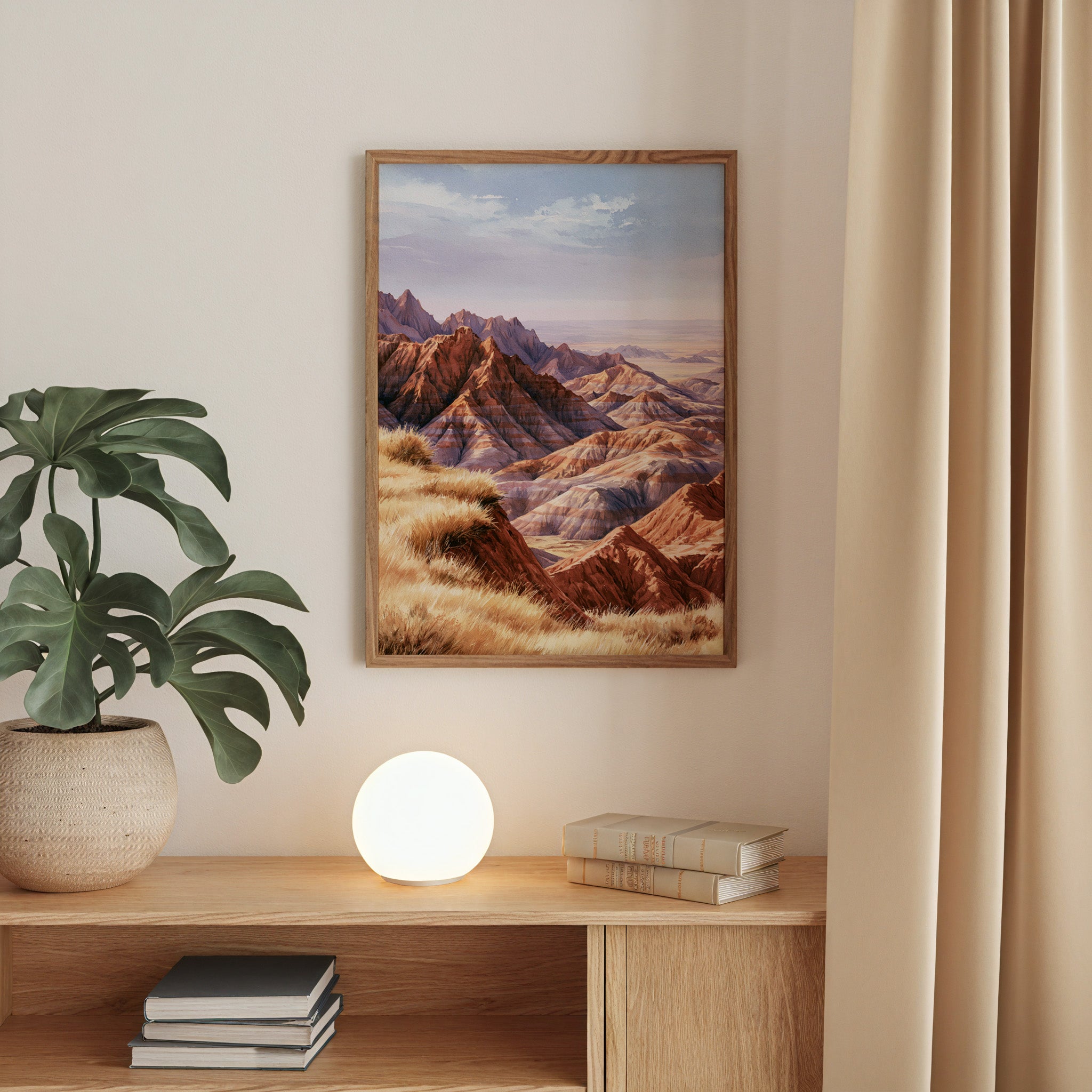 Badlands National Park Watercolor Art