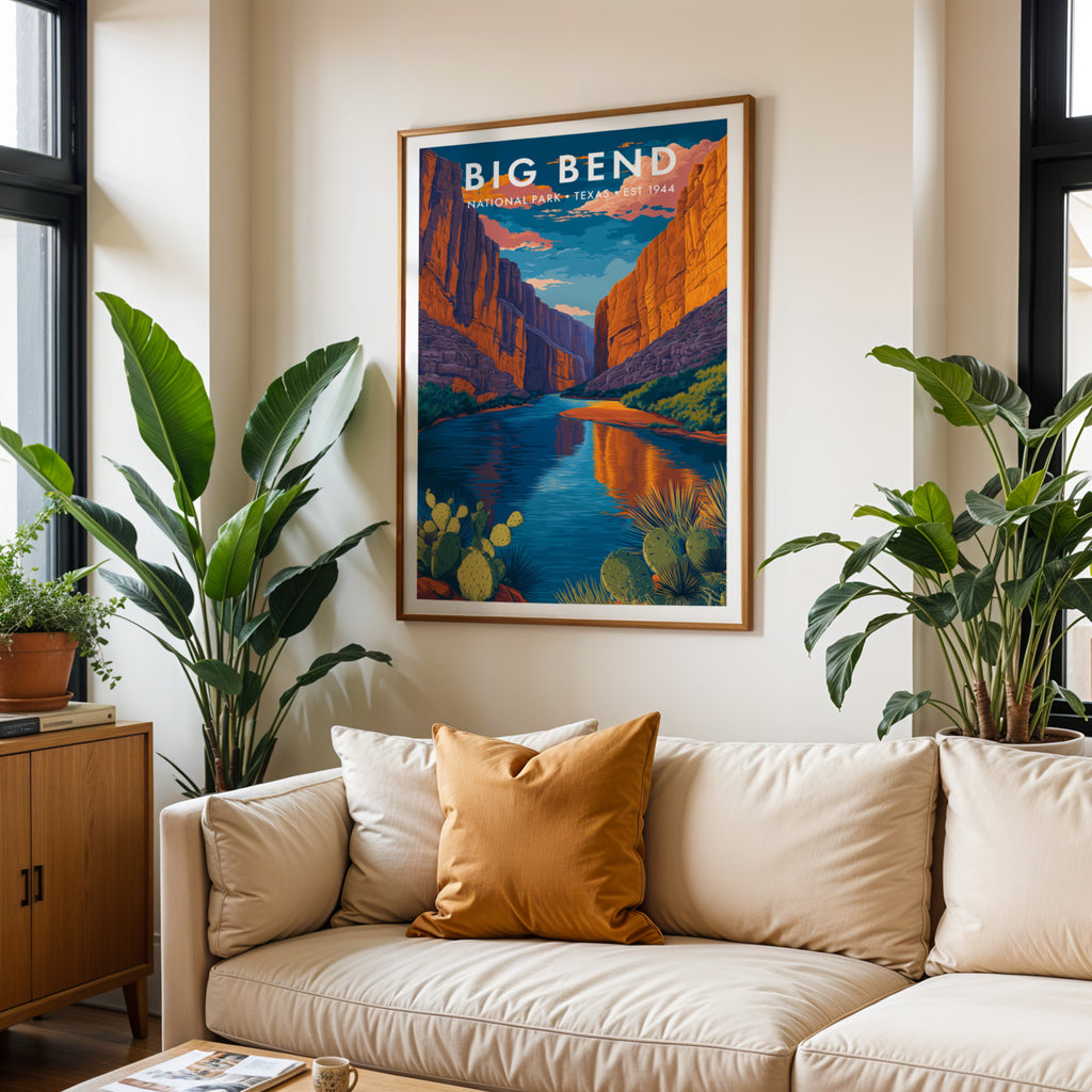 Retro Big Bend National Park Print