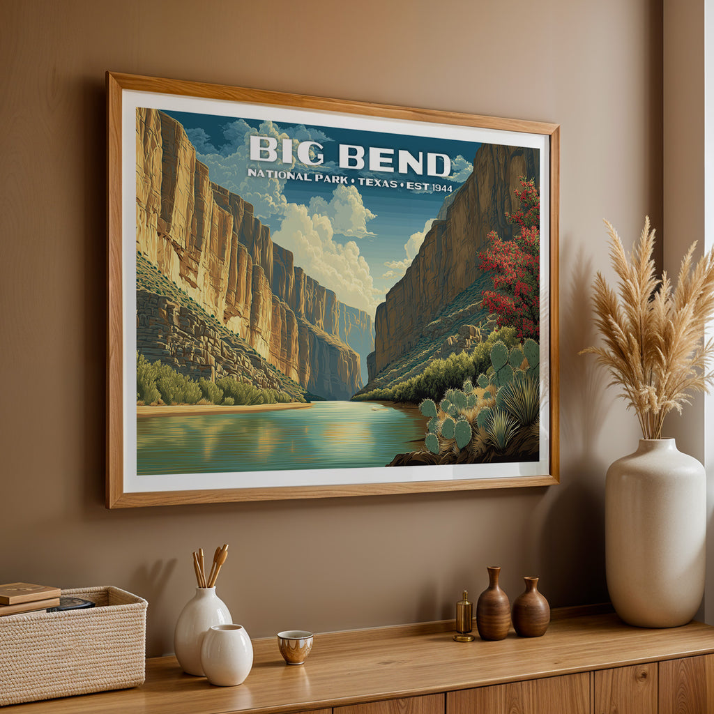 Big Bend National Park Horizontal Vintage Art