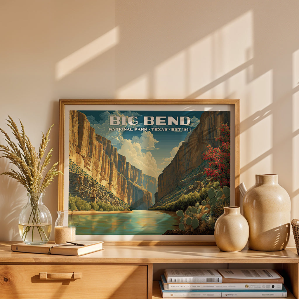 Big Bend National Park Horizontal Vintage Art