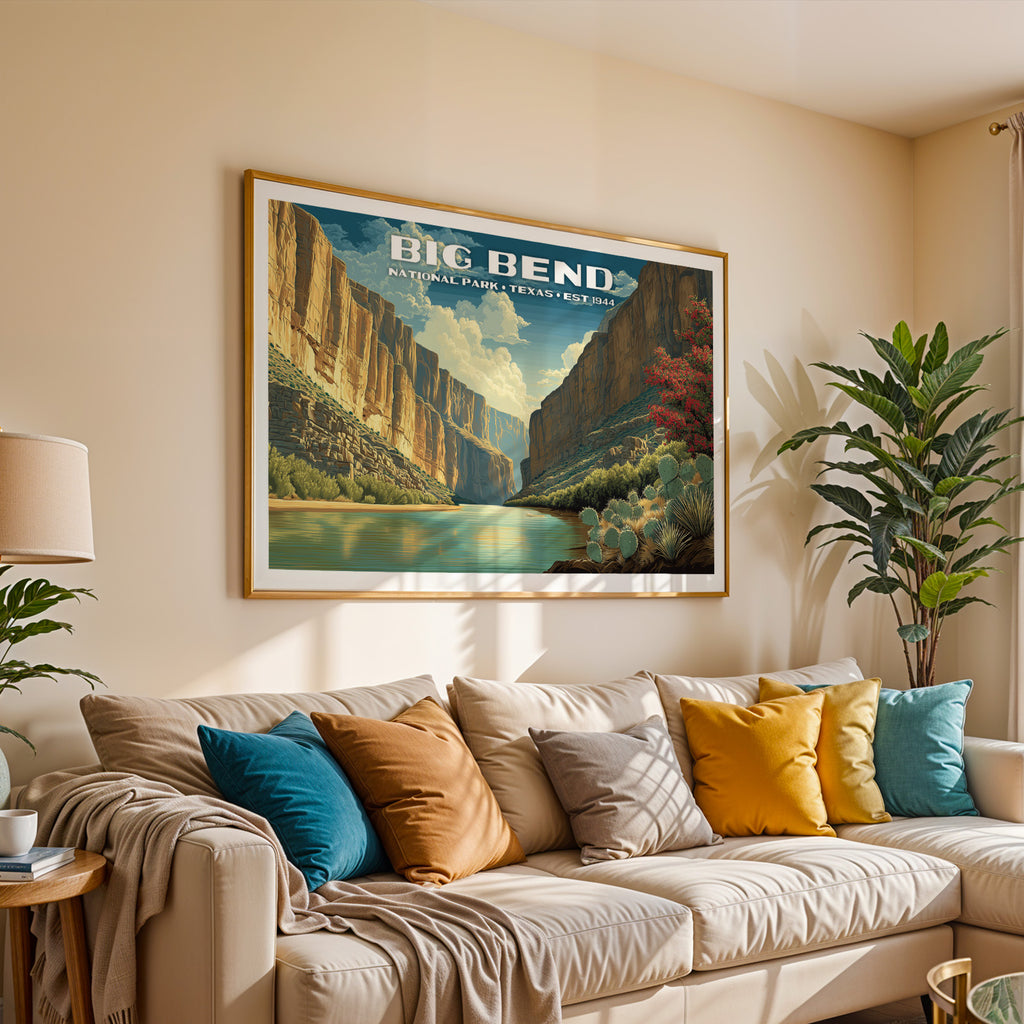Big Bend National Park Horizontal Vintage Art
