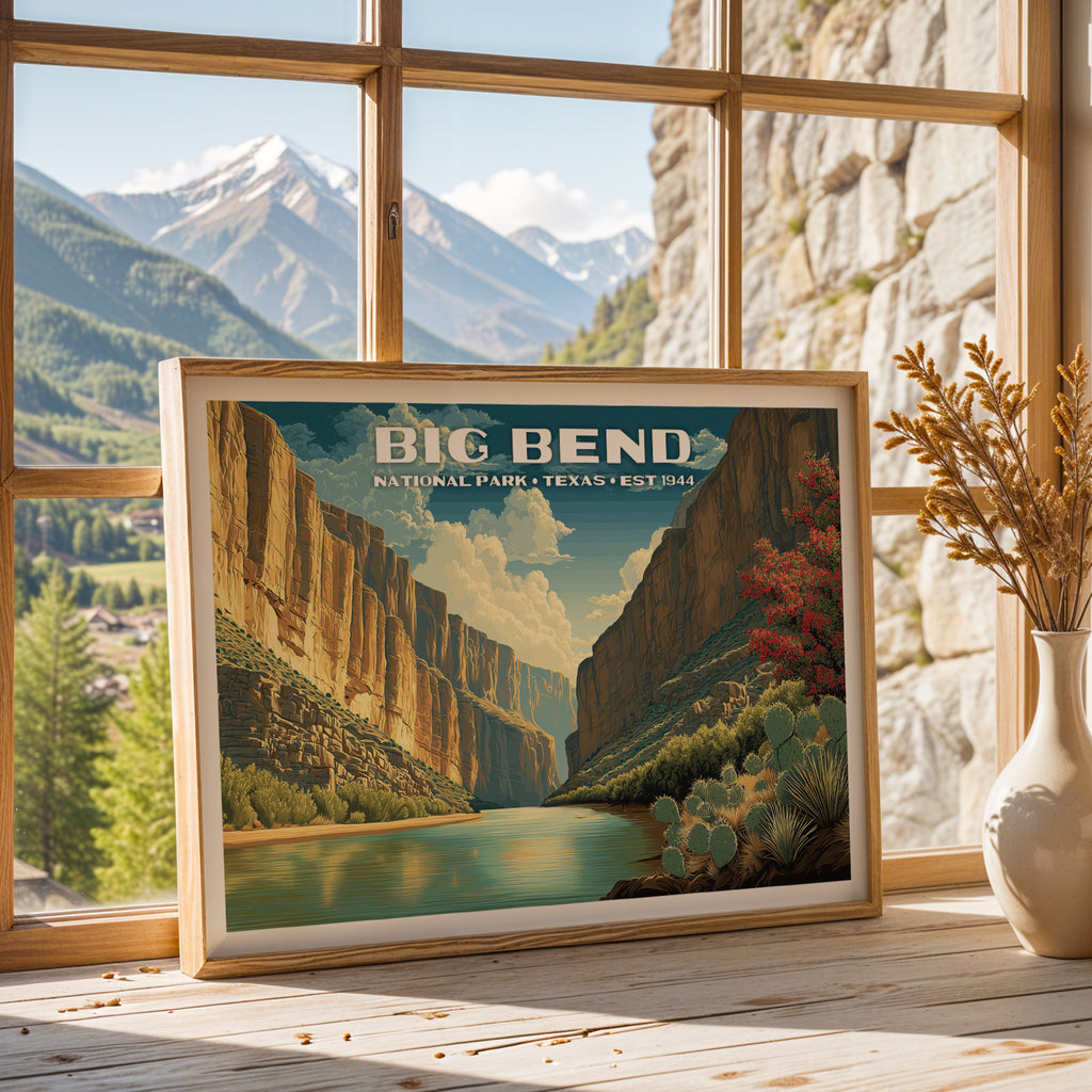 Big Bend National Park Horizontal Vintage Art