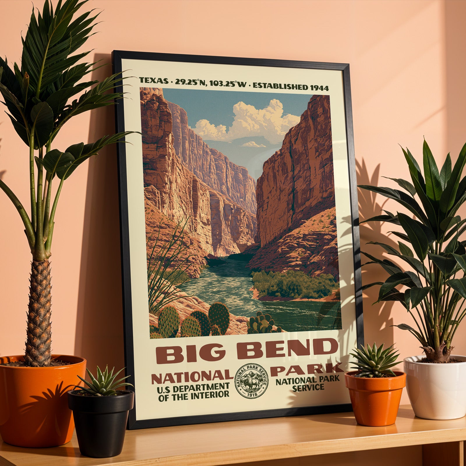 Big Bend National Park Vintage WPA Art