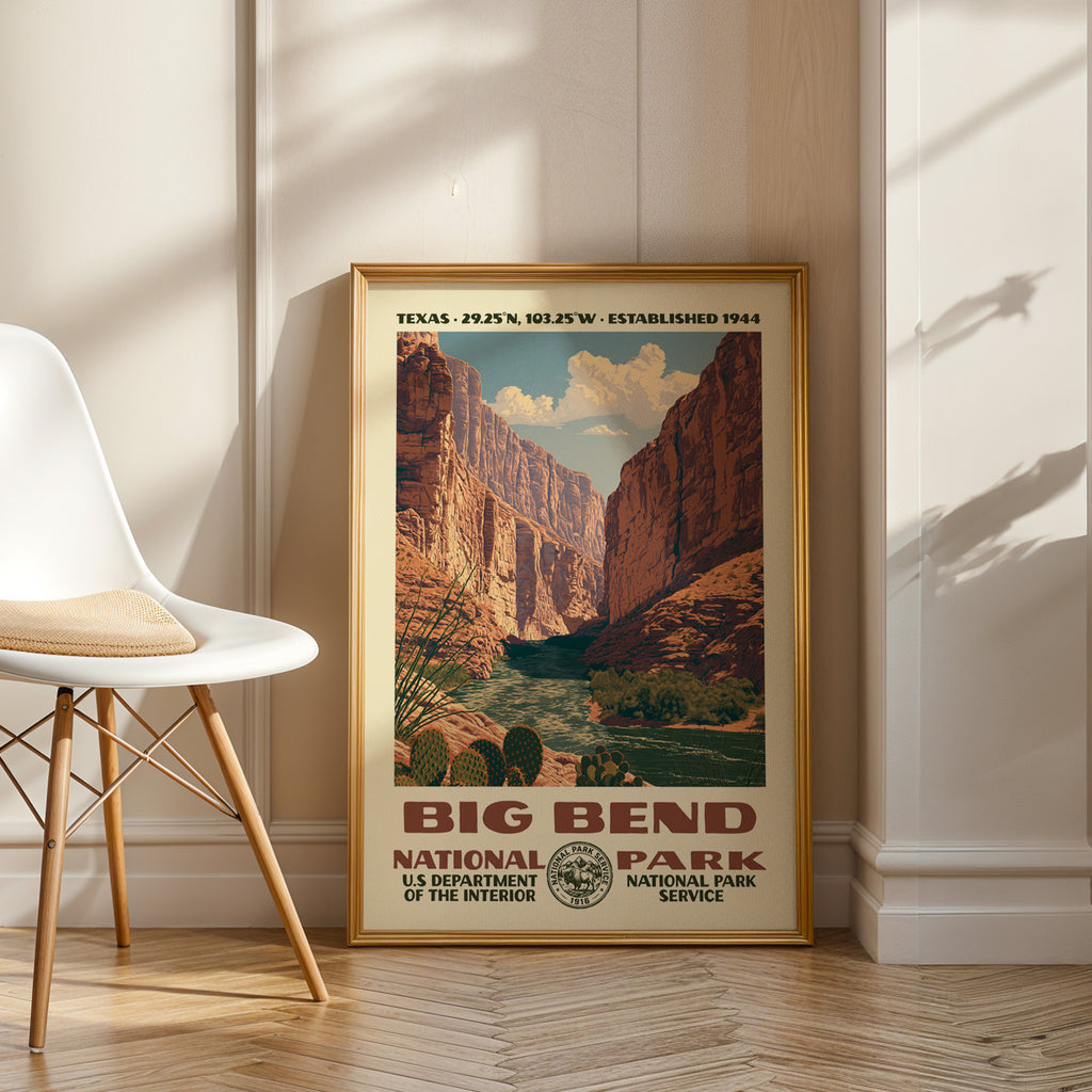 Big Bend National Park Vintage WPA Art