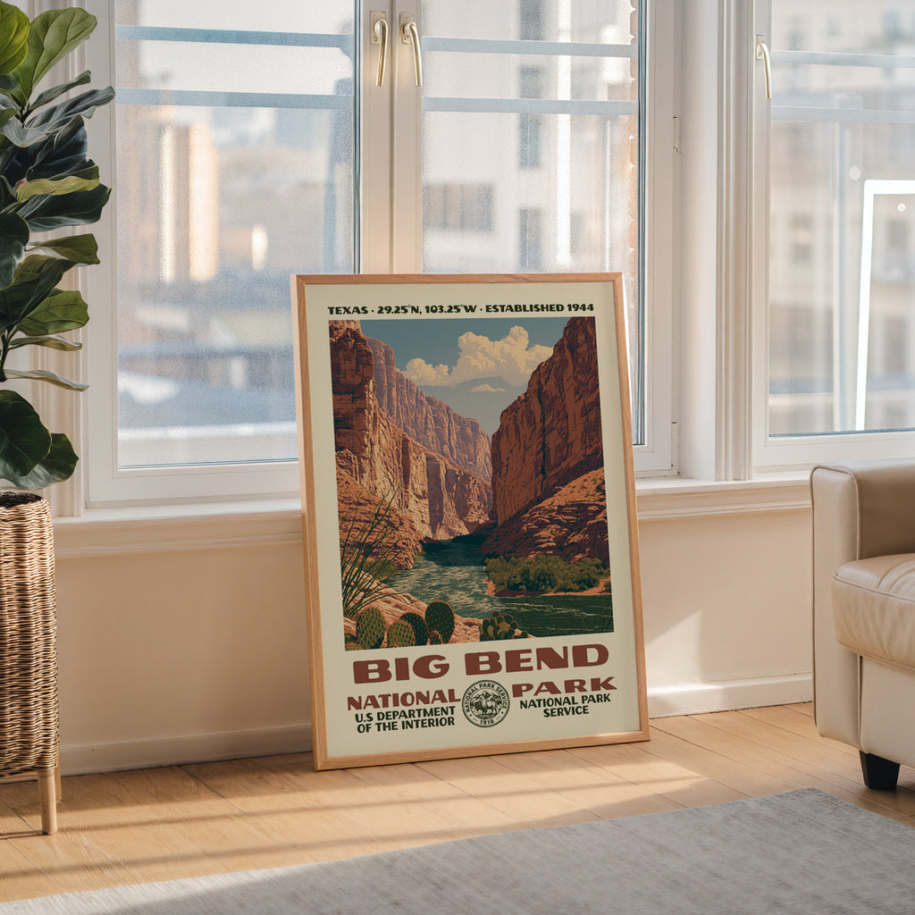 Big Bend National Park Vintage WPA Art