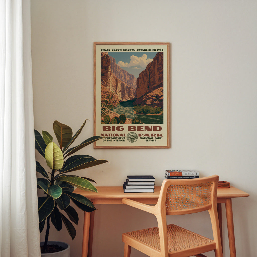 Big Bend National Park Vintage WPA Art