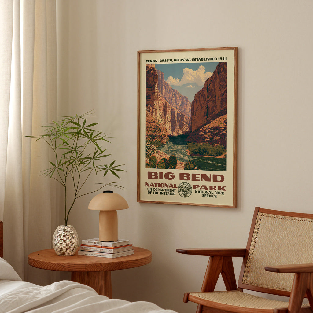 Big Bend National Park Vintage WPA Art