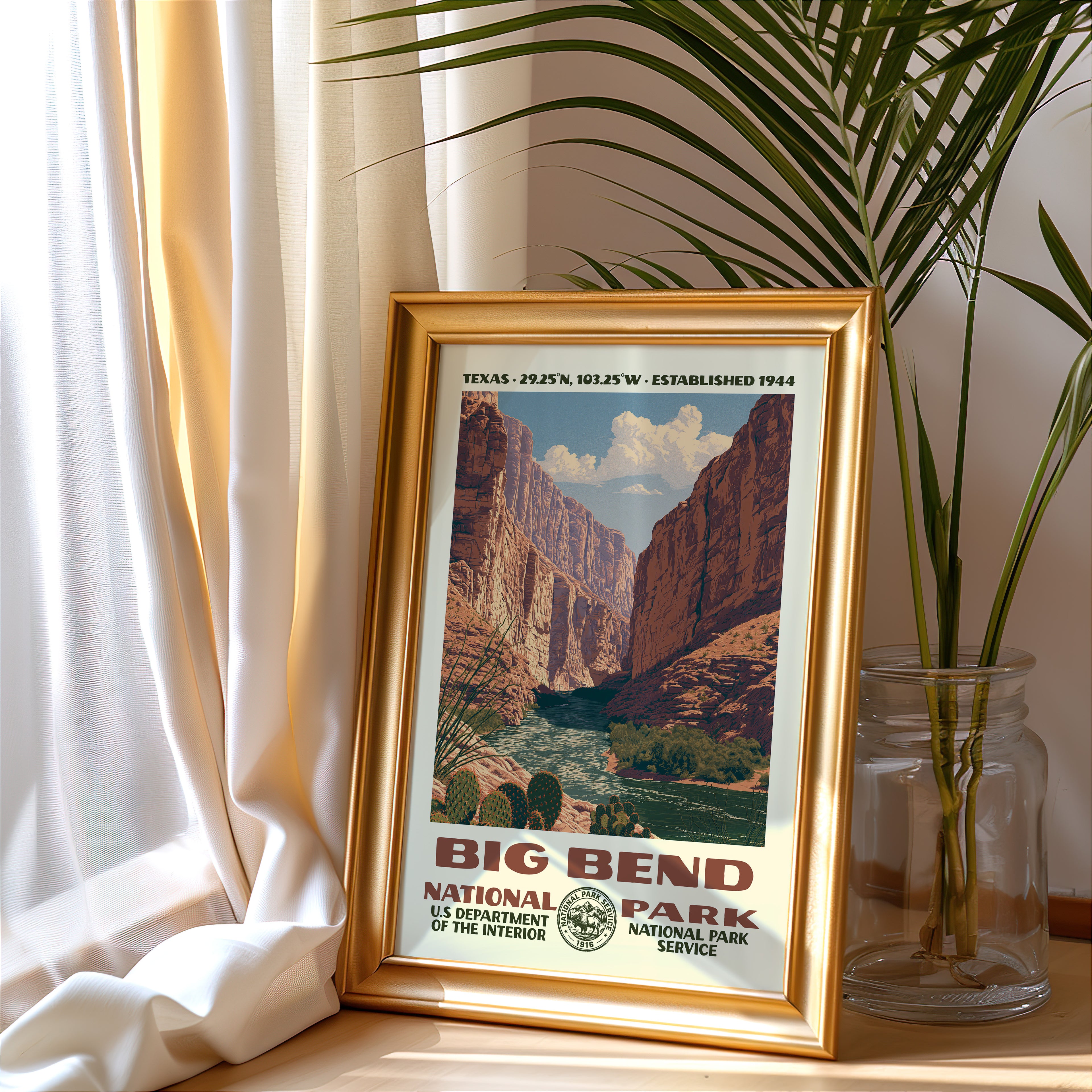 Big Bend National Park Vintage WPA Art