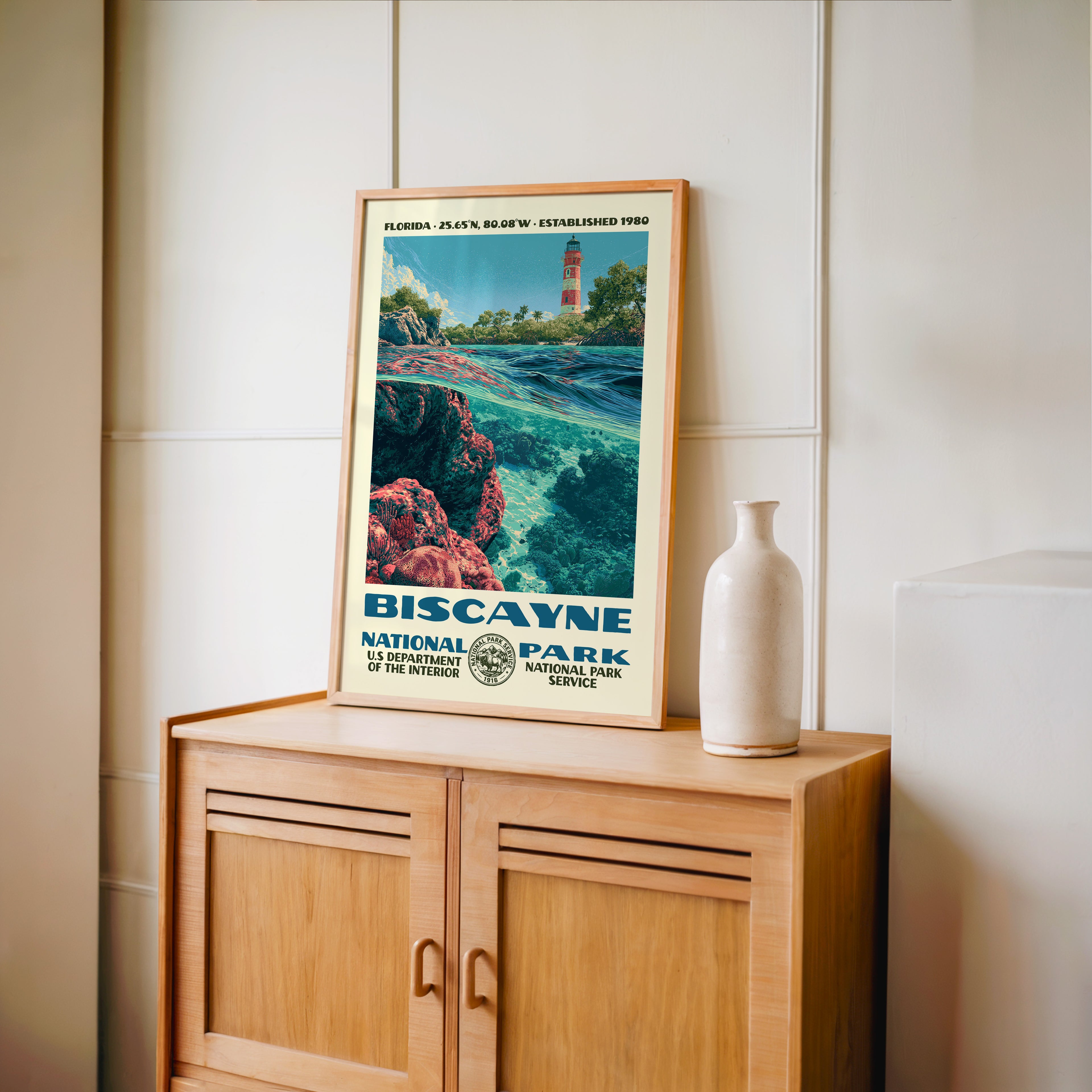 Biscayne National Park Vintage WPA Art
