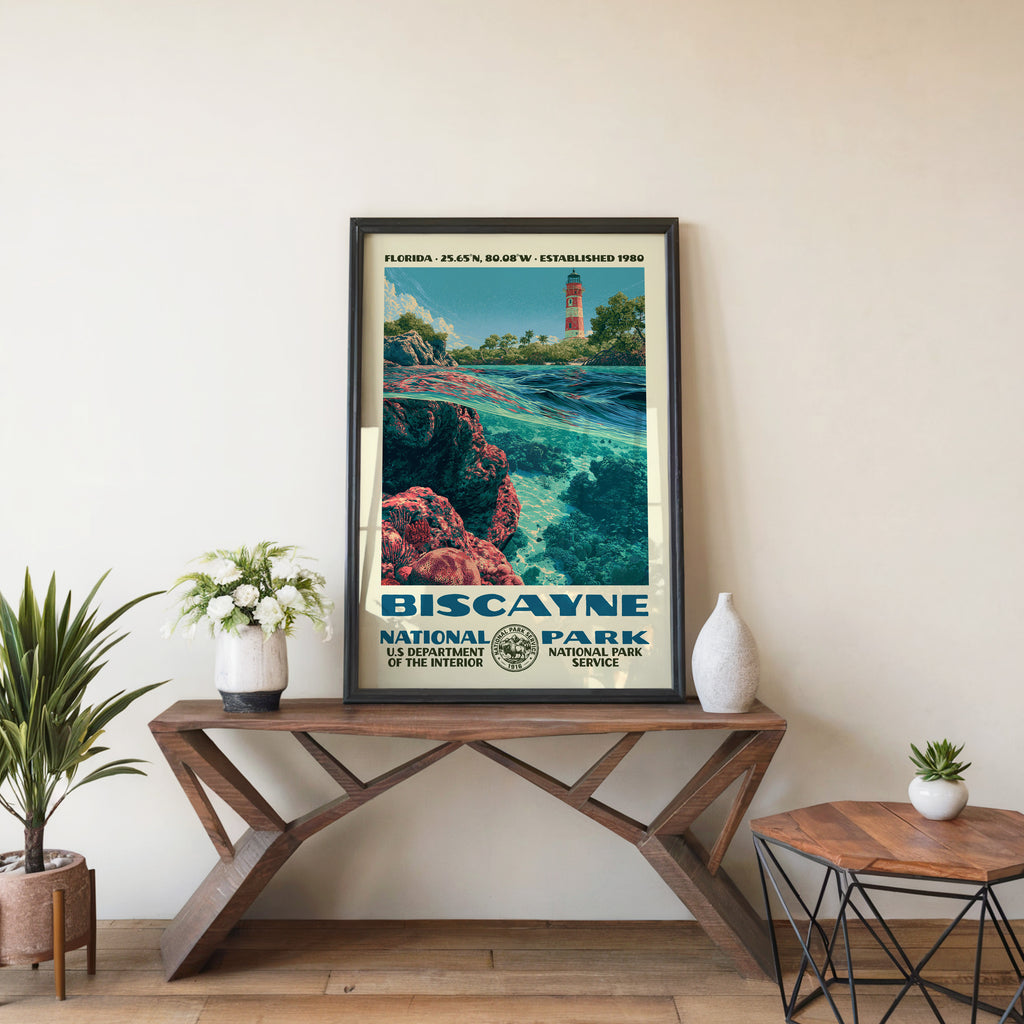 Biscayne National Park Vintage WPA Art