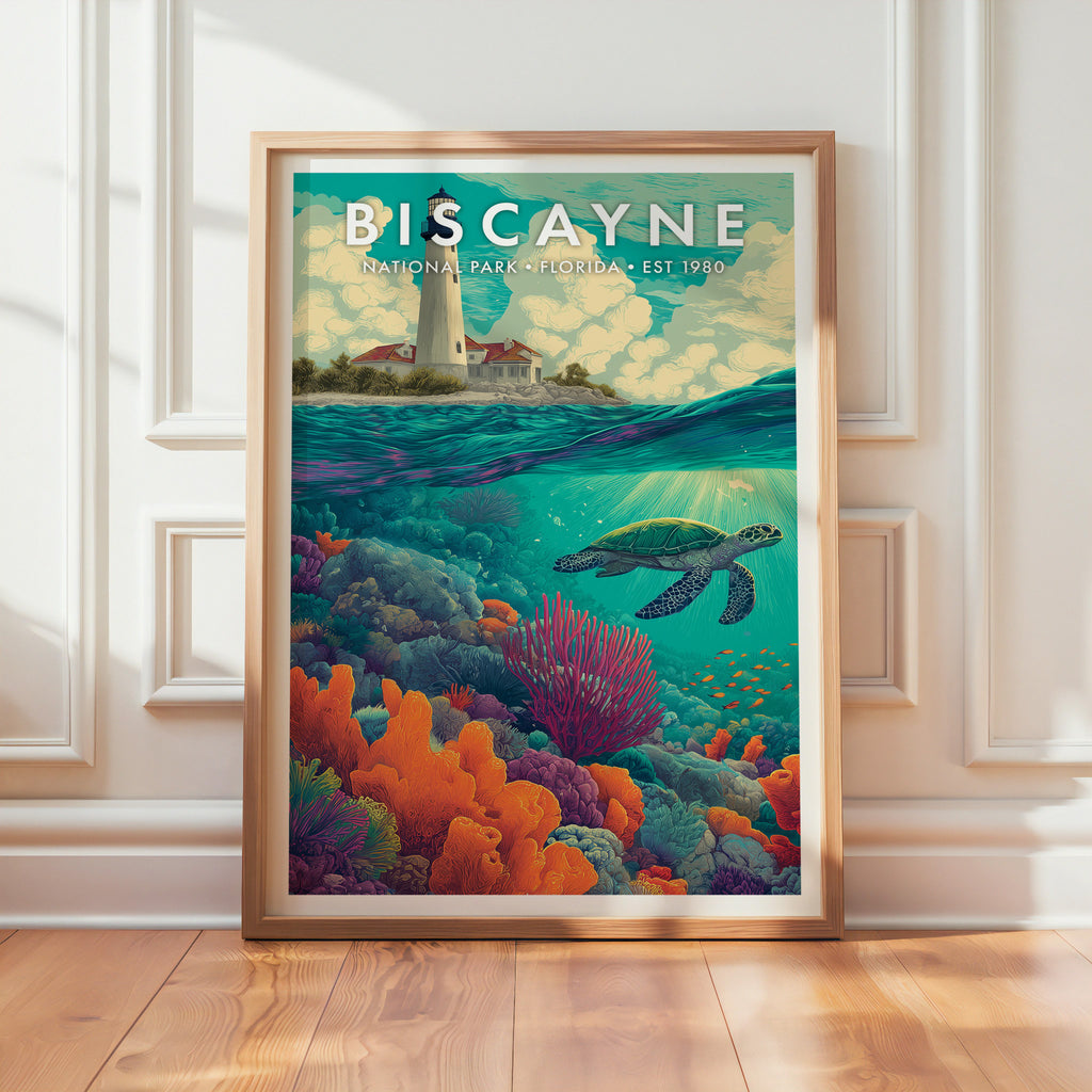 Retro Biscayne National Park Print