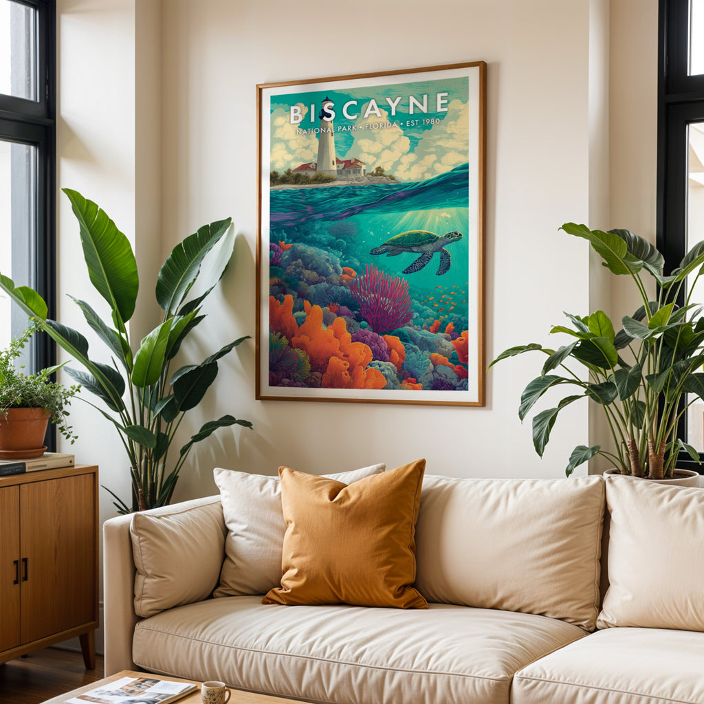 Retro Biscayne National Park Print