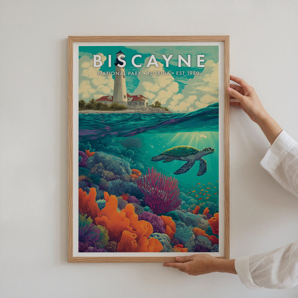 Retro Biscayne National Park Print