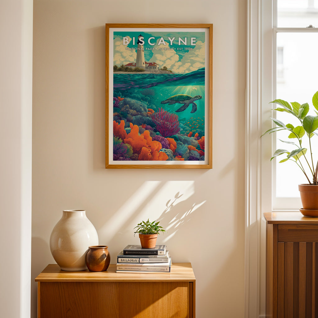 Retro Biscayne National Park Print
