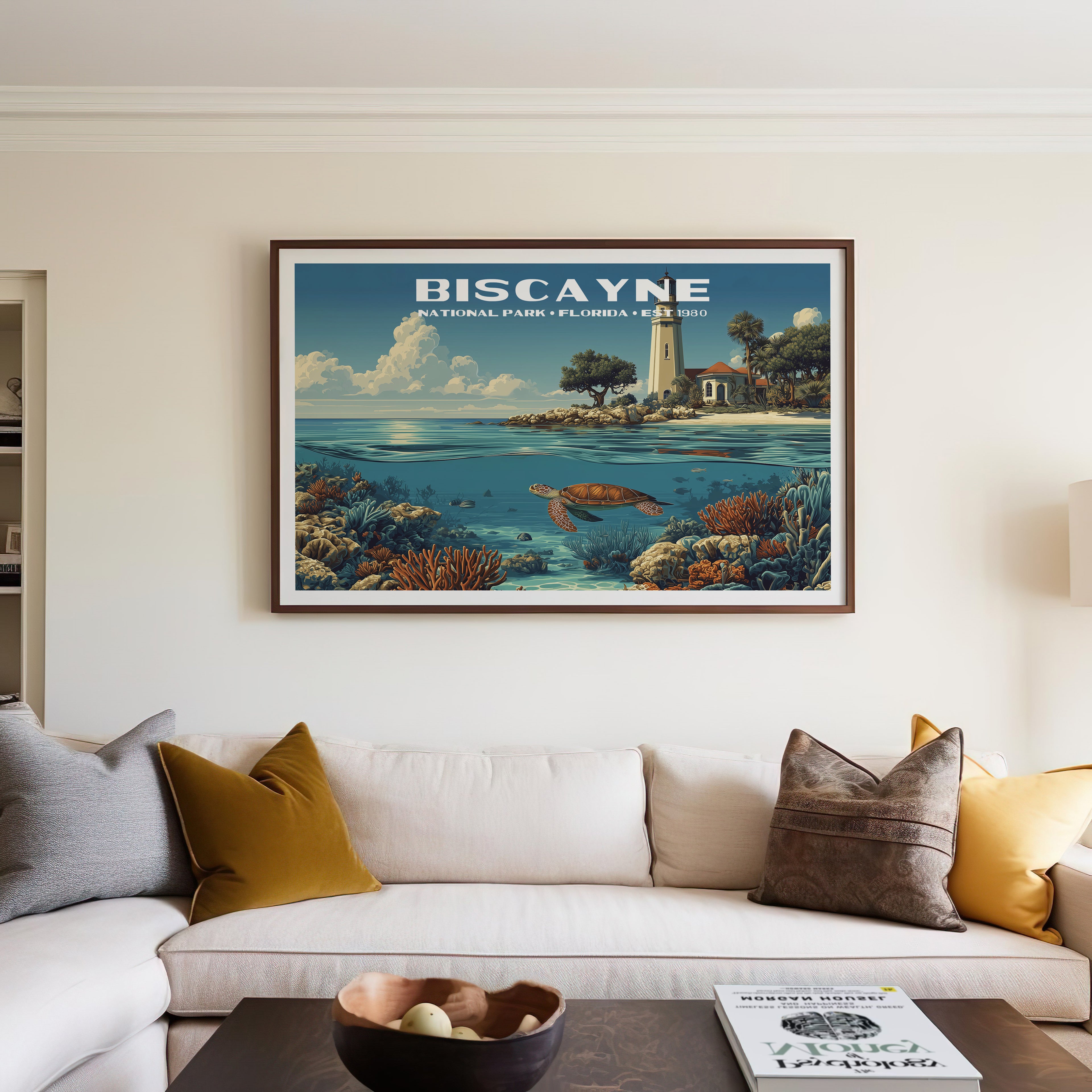 Biscayne National Park Horizontal Vintage Art