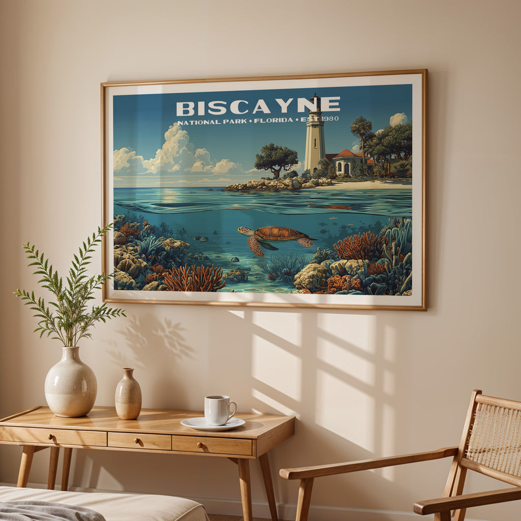 Biscayne National Park Horizontal Vintage Art