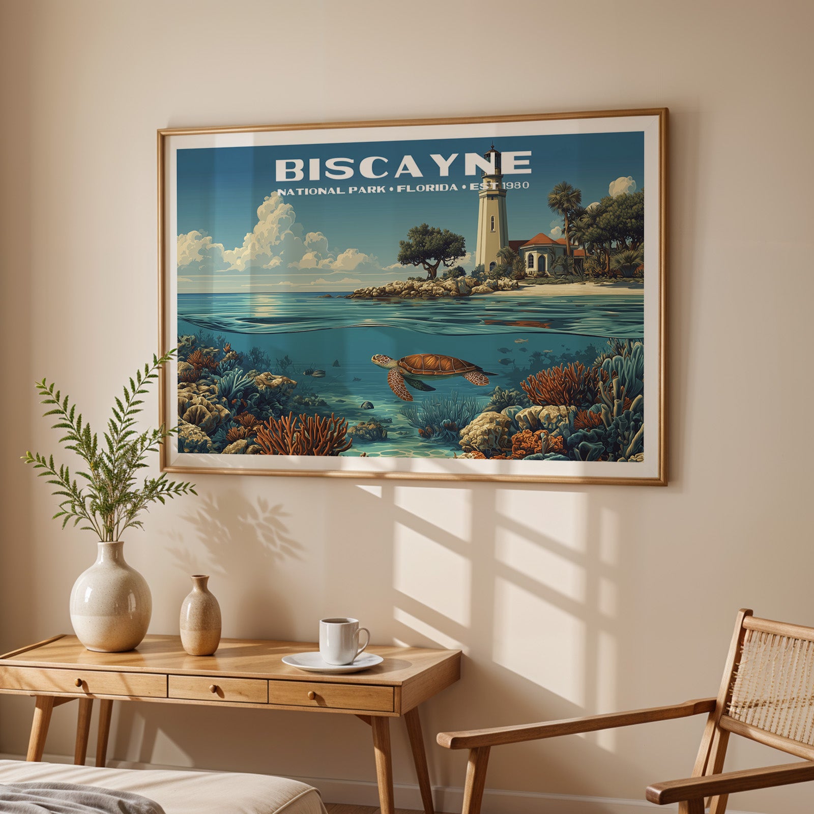 Biscayne National Park Horizontal Vintage Art