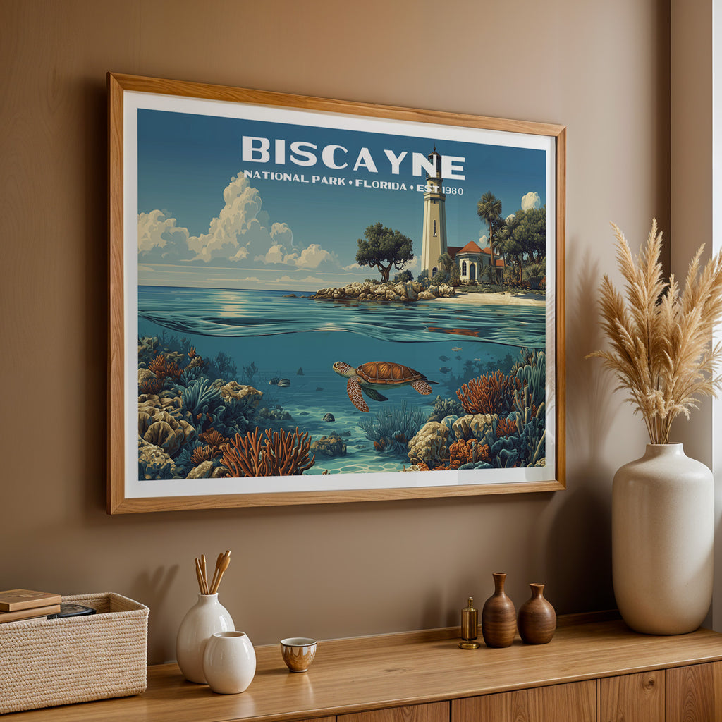 Biscayne National Park Horizontal Vintage Art