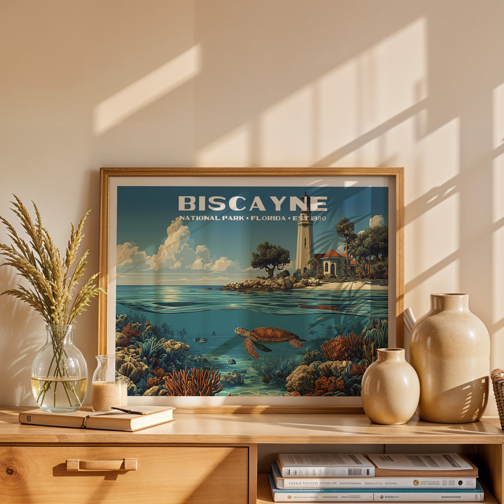 Biscayne National Park Horizontal Vintage Art