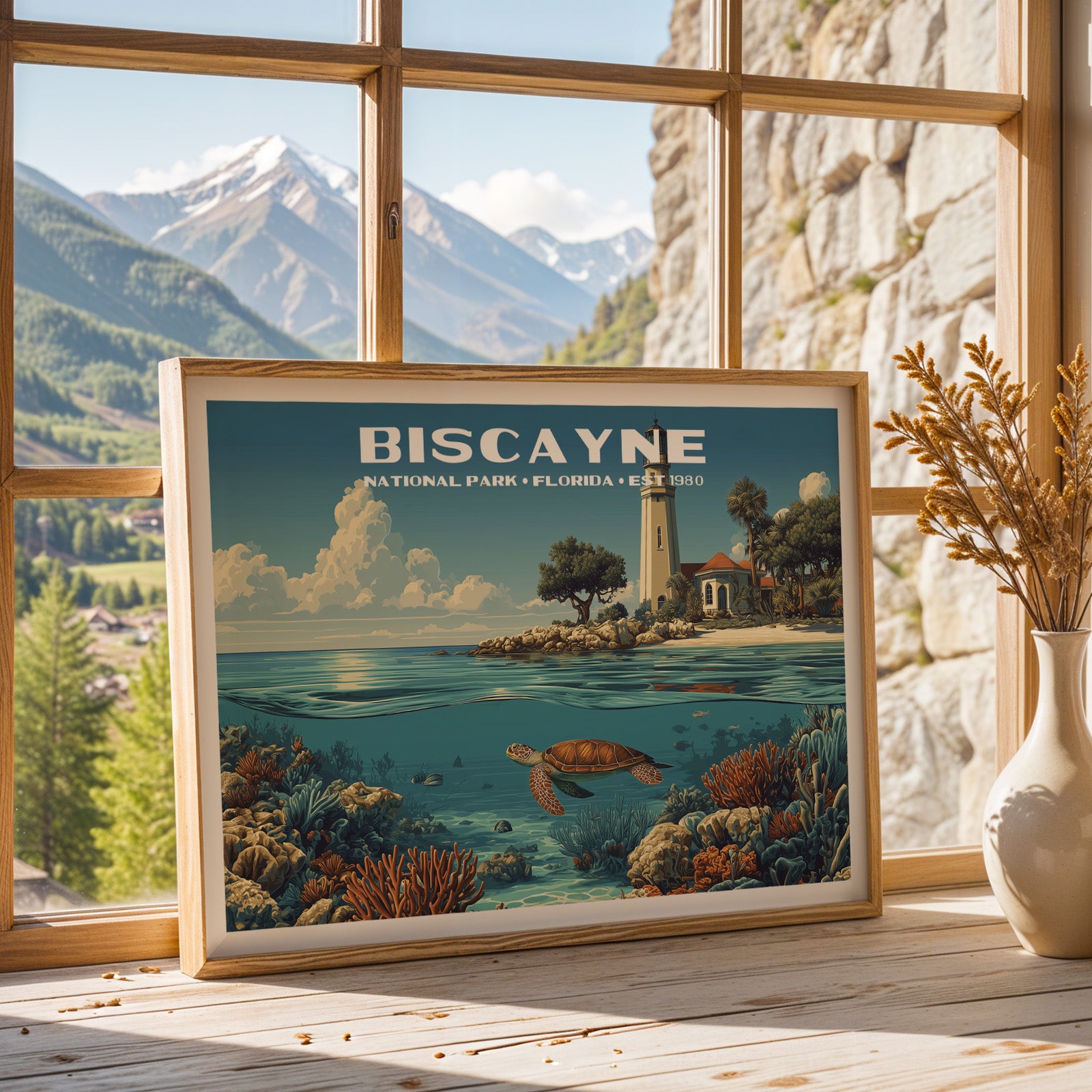 Biscayne National Park Horizontal Vintage Art