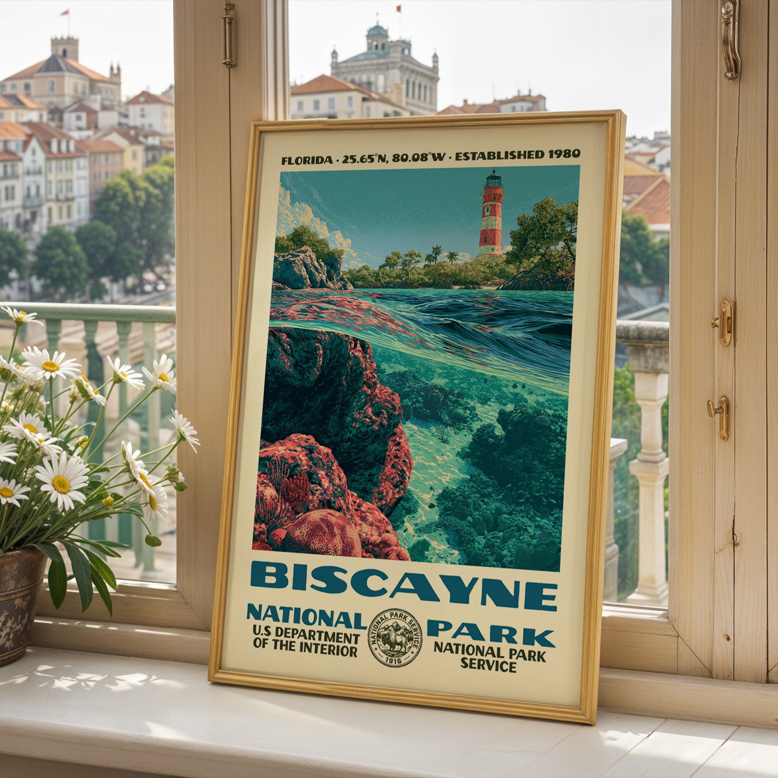 Biscayne National Park Vintage WPA Art