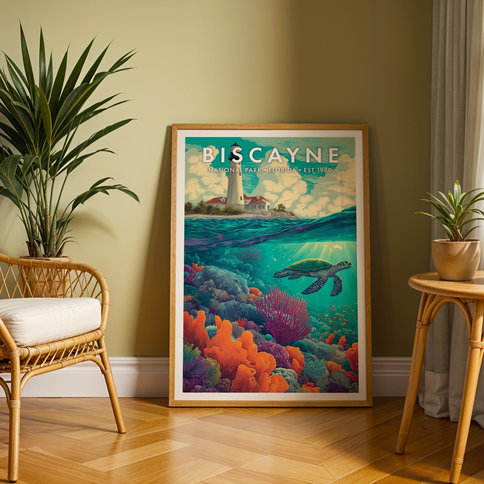 Retro Biscayne National Park Print