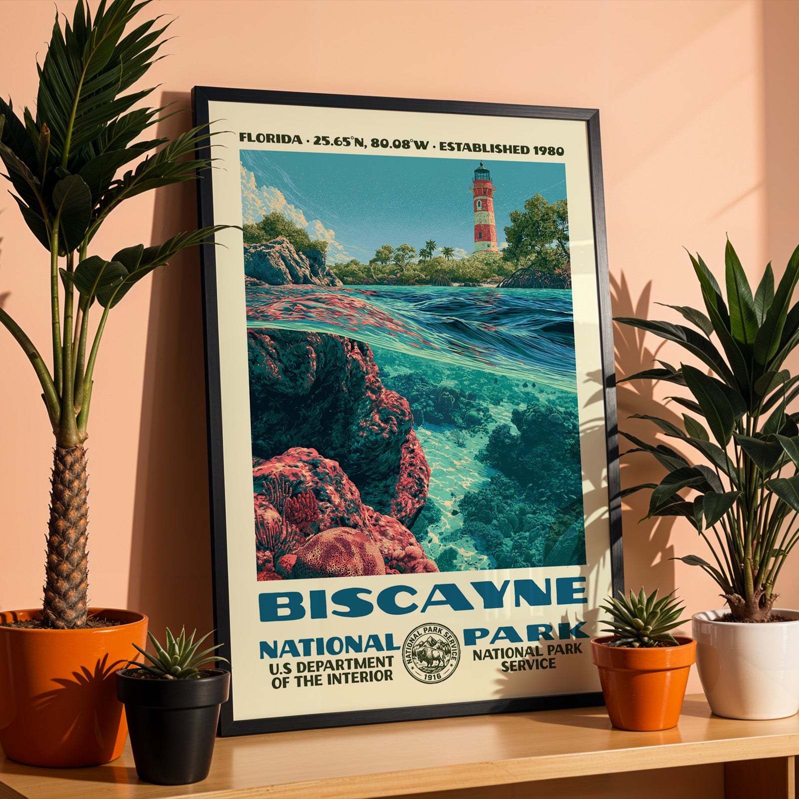 Biscayne National Park Vintage WPA Art