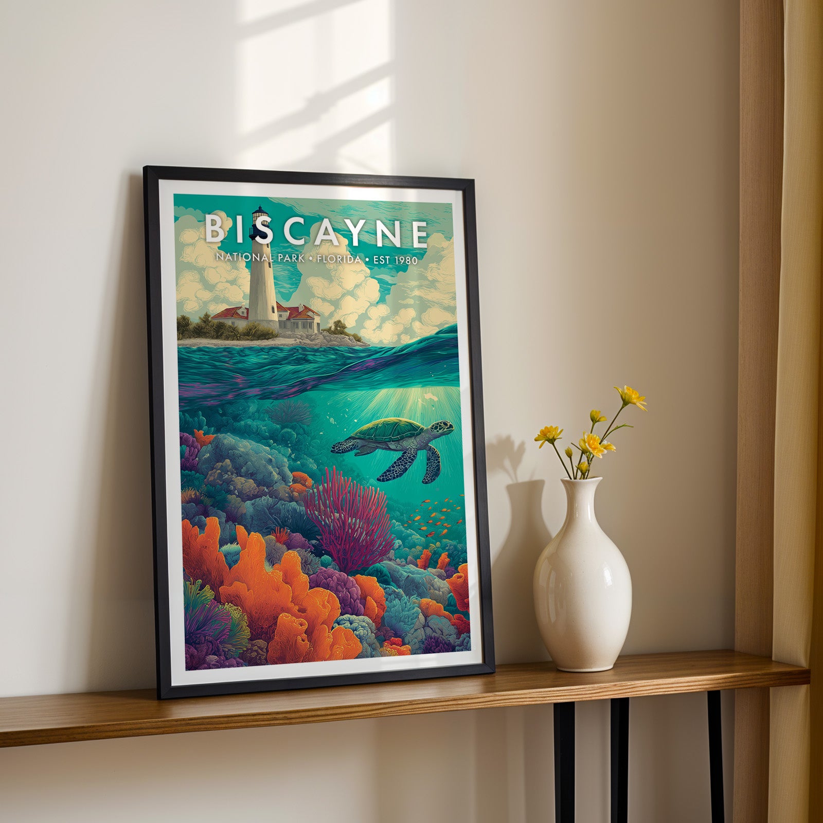 Retro Biscayne National Park Print