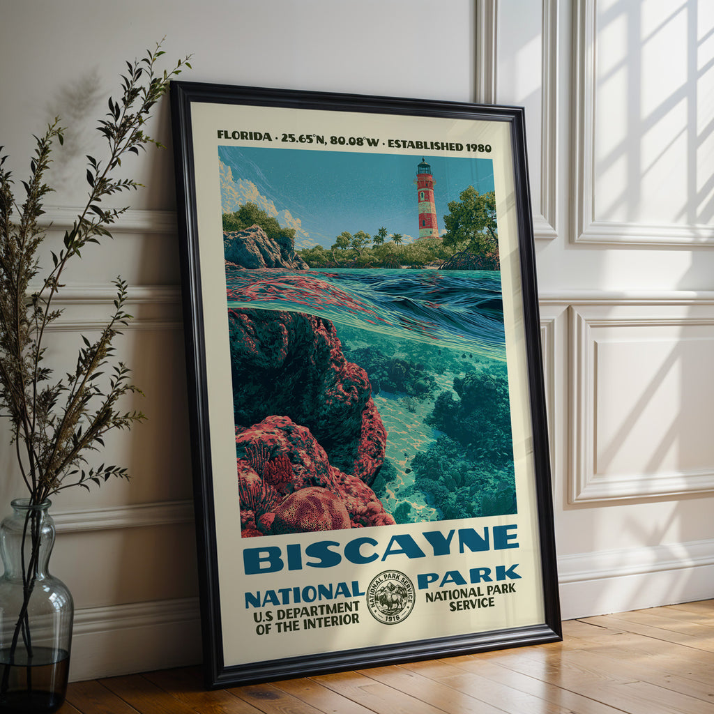 Biscayne National Park Vintage WPA Art