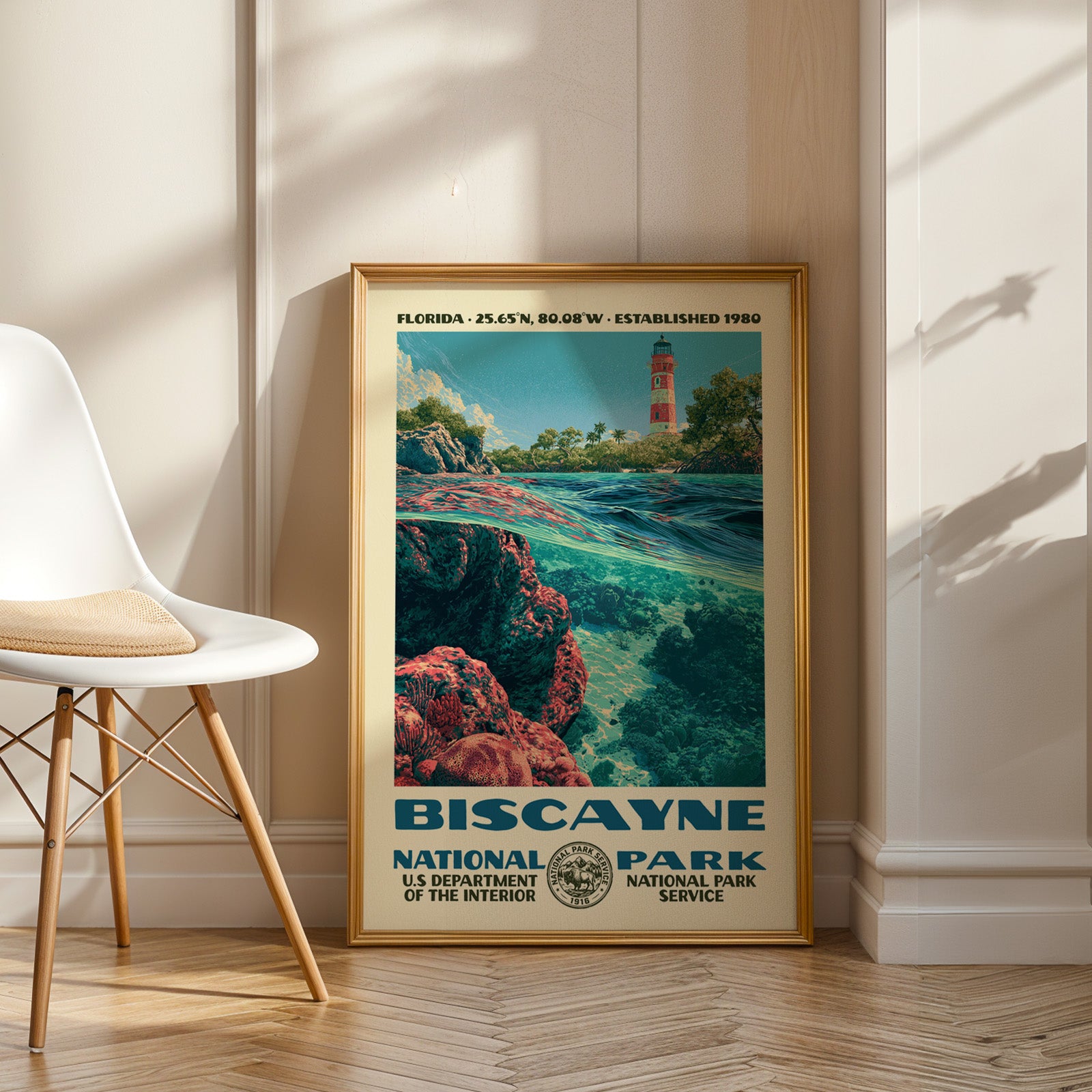 Biscayne National Park Vintage WPA Art