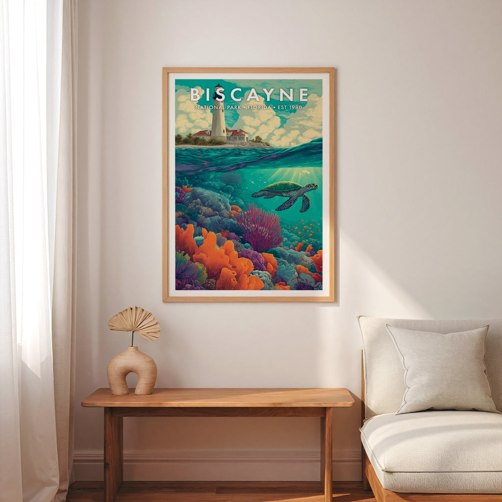 Retro Biscayne National Park Print