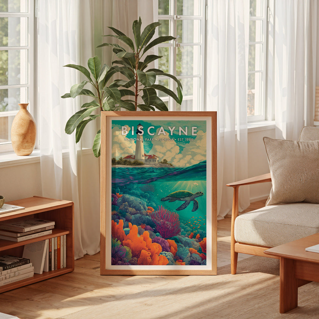 Retro Biscayne National Park Print