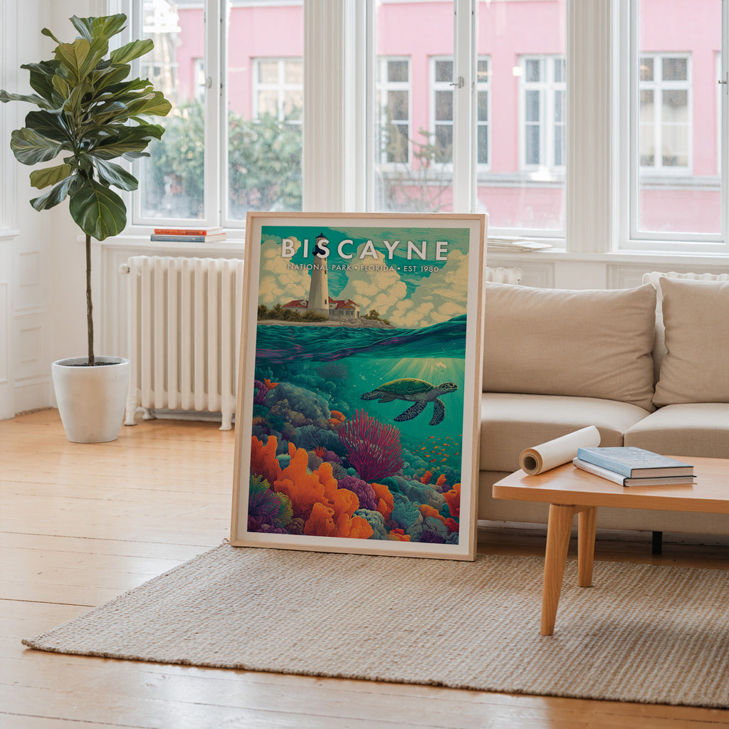 Retro Biscayne National Park Print