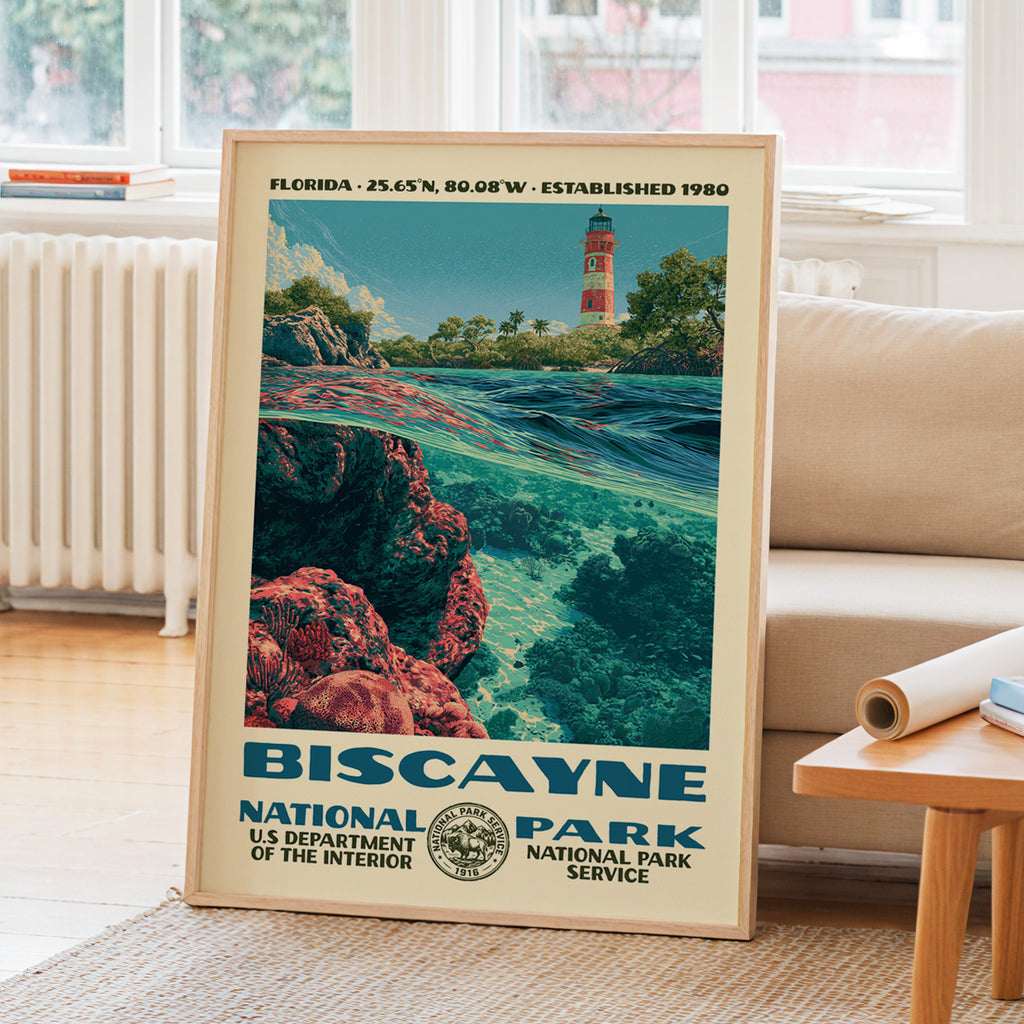 Biscayne National Park Vintage WPA Art