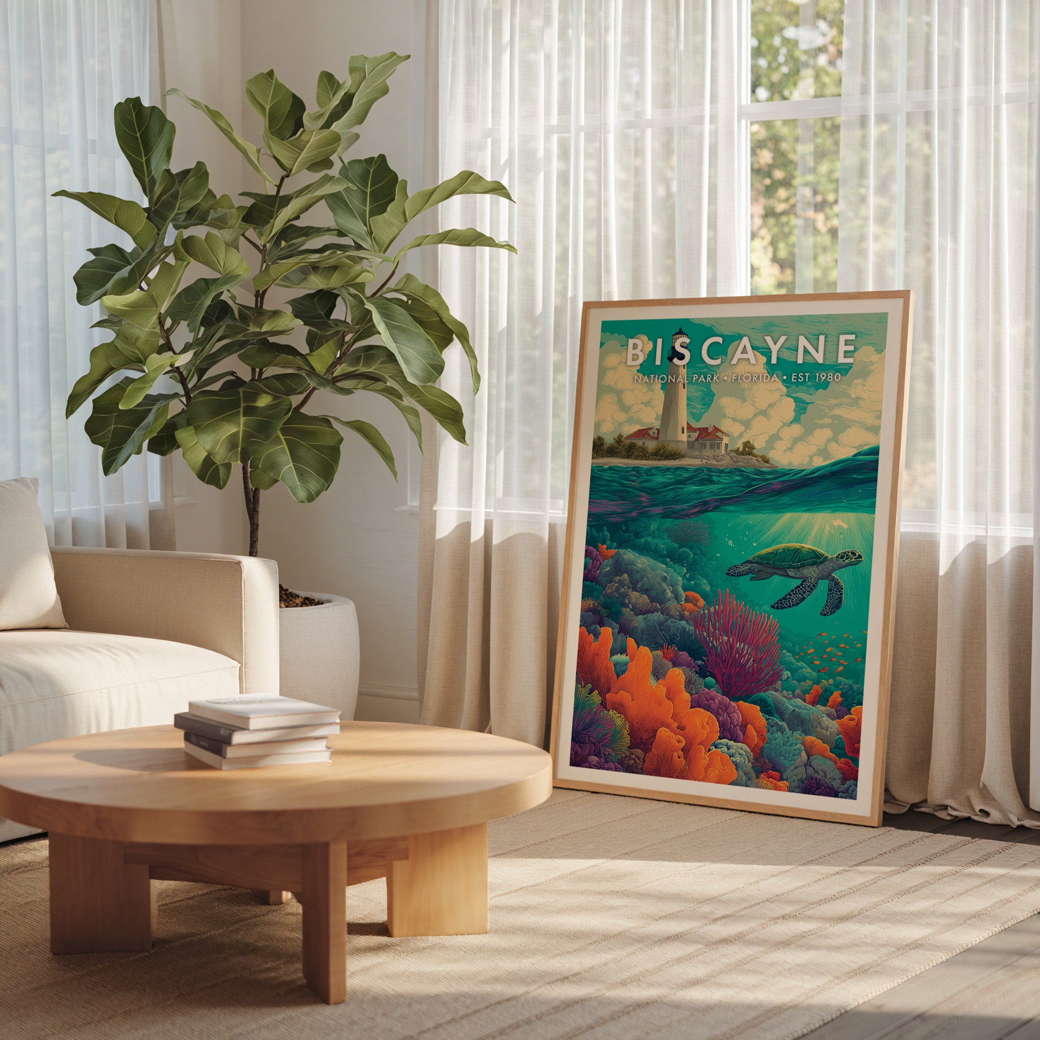 Retro Biscayne National Park Print